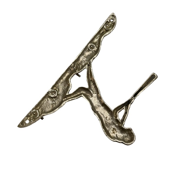 Vintage Brass Baseball Player Key Hook 7 Inches - Picture 3 of 6